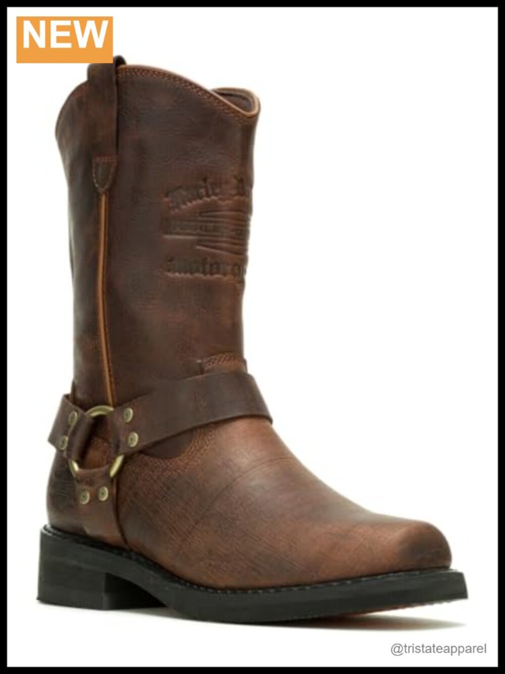 Harley-Davidson Hustin West Full Grain Leather Western Boots Size 11 Men